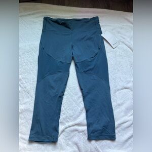 lululemon athletica Crop Blue Leggings Smooth Fabric